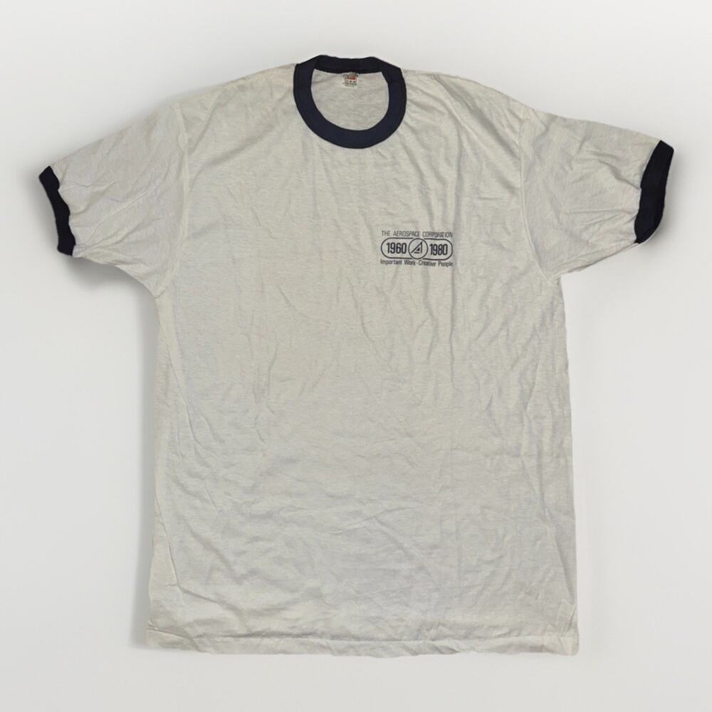 Vintage Hanes Ringer T-Shirt White XL 22x29